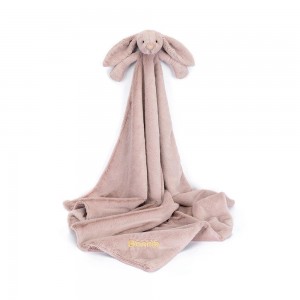 Baby & Books Jellycat Personalised Bashful Luxe Bunny Rosa Blankie 56cm x 70cm x 9cm Rosas | México 6725HVOKU