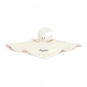 Baby & Books Jellycat Personalised Moon Soother 10cm x 34cm x 34cm Blancos | México 0632BQZIU