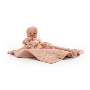 Baby & Books Jellycat Personalised Odell Octopus Soother 10cm x 34cm x 34cm Naranjas | México 6943BPEWZ