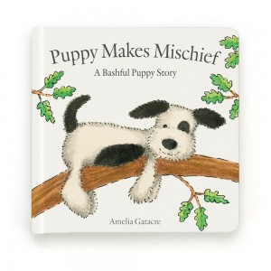 Baby & Books Jellycat Puppy Makes Mischief Book 19cm x 19cm x 2cm Blancos | México 3175RQJDZ