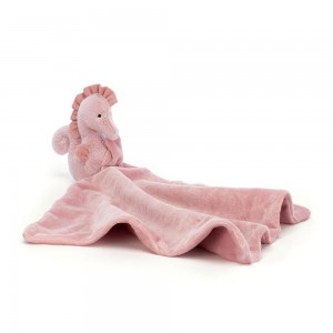 Baby & Books Jellycat Sienna Seahorse Soother 13cm x 34cm x 34cm Rosas | México 0946VHGSX