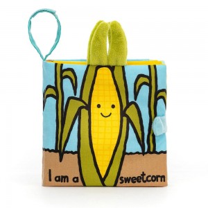 Baby & Books Jellycat Sweetcorn Book 15cm x 15cm x 5cm Amarillos | México 2190JMBAF
