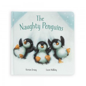 Baby & Books Jellycat The Naughty Penguins Book 21cm x 21cm x 2cm Blancos | México 9647ZYJSG