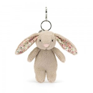 Bag Charm Jellycat Blossom Bunny 17cm x 4cm x 3cm Beige | México 0387YHSKZ