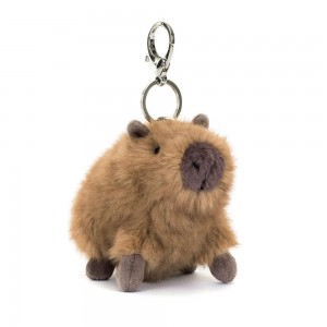 Bag Charm Jellycat Clyde Capybara 14cm x 6cm x 10cm Marrom | México 0956KFIZM