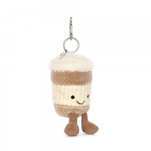 Bag Charm Jellycat Coffee-To-Go 18cm x 5cm x 5cm Beige | México 8612YBRNU
