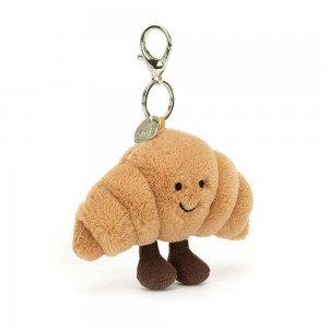 Bag Charm Jellycat Croissant 16cm x 13cm x 4cm Beige | México 7389QLUGT