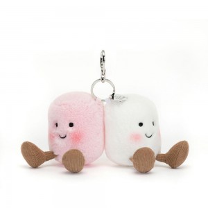 Bag Charm Jellycat Pair of Marshmallows 15cm x 11cm x 5cm Rosas | México 3297DBMXK