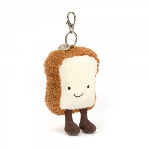 Bag Charm Jellycat Toast 19cm x 9cm x 4cm Marrom | México 7692CFYBR