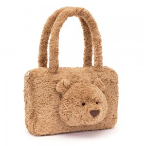 Bolsa Jellycat Bartholomew Bear Tote 24cm x 36cm x 8cm Marrom | México 8321RZBDC