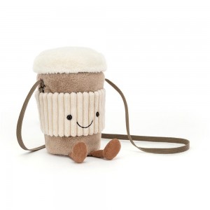 Bolsa Jellycat Coffee-To-Go 20cm x 9cm x 9cm Beige | México 3475BQUOM
