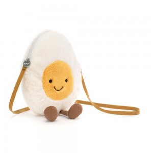 Bolsa Jellycat Happy Boiled Egg 28cm x 18cm x 10cm Blancos | México 2753VQPFN