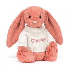 Discover Jellycat Bashful Sorrel Bunny with Personalised Cream Jumper 31cm x 12cm x 9cm Naranjas | México 4501KQZCU