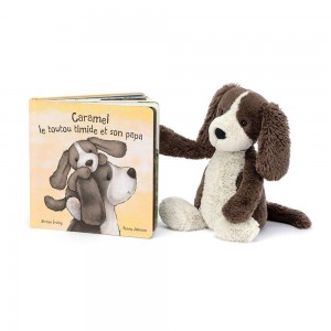 Discover Jellycat Caramel Le Toutou Timide Et Son Papa & Bashful Fudge Puppy Medium Marrom | México 2495HLXQB