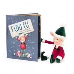 Discover Jellycat Eldo Elf and the Patchwork Bashful Bunny Book and Eldo Elf Rojos | México 8574WMHUP