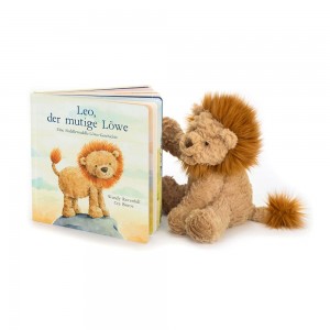 Discover Jellycat Leo, Der Mutige Lowe Buch and Fuddlewuddle Lion Medium Marrom | México 1407LDEXV