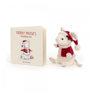 Discover Jellycat Merry Mouse's Christmas Eve Book and Merry Mouse Blancos | México 9875WNEFS