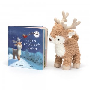 Discover Jellycat Mitzi Reindeer's Dream Book and Mitzi Reindeer Medium Beige | México 7391RMBNH