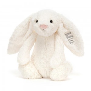 Discover Jellycat Personalised Bashful Cream Bunny Medium 31cm x 12cm x 9cm Blancos | México 6421JHIGW