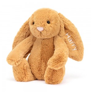 Discover Jellycat Personalised Bashful Golden Bunny Medium 31cm x 12cm x 9cm Amarillos | México 4975GMQFZ
