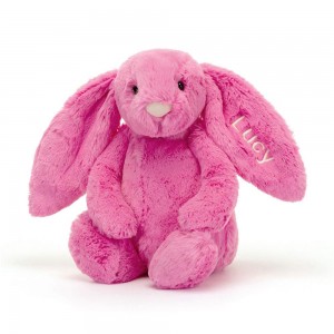 Discover Jellycat Personalised Bashful Hot Bunny Medium 31cm x 12cm x 9cm Rosas | México 4395CZFPV