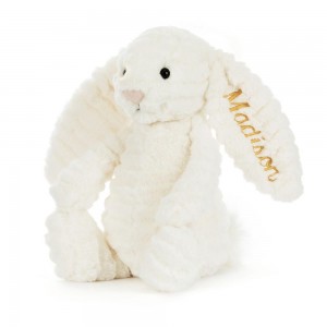 Discover Jellycat Personalised Bashful Luxe Bunny Nimbus 31cm x 12cm x 9cm Blancos | México 2689JXKEI