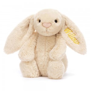 Discover Jellycat Personalised Bashful Luxe Bunny Willow Medium 31cm x 12cm x 9cm Beige | México 2618EDPHJ