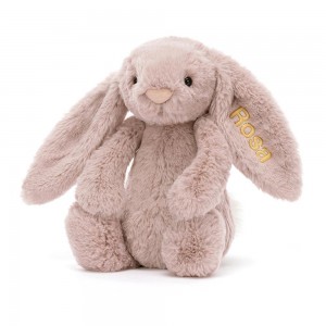 Discover Jellycat Personalised Bashful Luxe Bunny Rosa Medium 51cm x 21cm x 12cm Rosas | México 8196HGOCZ