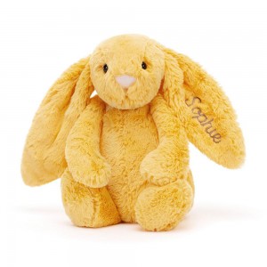Discover Jellycat Personalised Bashful Sunshine Bunny Medium 31cm x 12cm x 9cm Amarillos | México 5148GRJTU