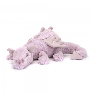 Discover Jellycat Personalised Lavender Dragon Huge 19cm x 20cm x 66cm Morados | México 6914ELZAI