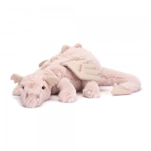 Discover Jellycat Personalised Rose Dragon Huge 19cm x 20cm x 66cm Rosas | México 1078PCTEW