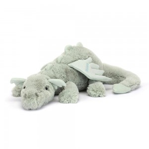 Discover Jellycat Personalised Sage Dragon Huge 19cm x 20cm x 66cm Verdes | México 5634ZEDMA