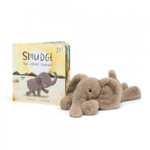 Discover Jellycat Smudge the Littlest Elephant Book and Smudge Elephant Medium Grises | México 7840MHLYS