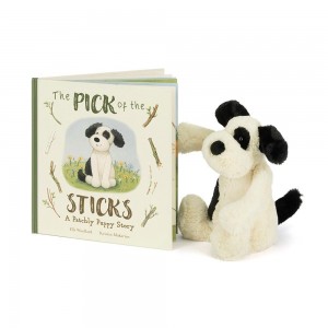 Discover Jellycat The Pick of the Sticks Book and Bashful & Cream Puppy Medium Blancos | México 9386KAOCZ