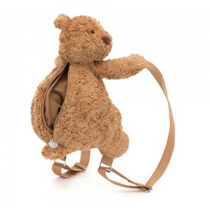 Mochila Jellycat Bartholomew Bear 31cm x 17cm x 14cm Marrom | México 1598MCNZQ