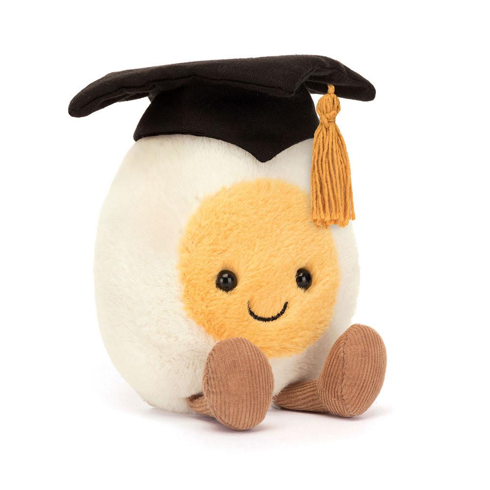 Amuseables Jellycat Boiled Egg Graduation 14cm x 9cm x 4cm Blancos | México  5817CFJNZ