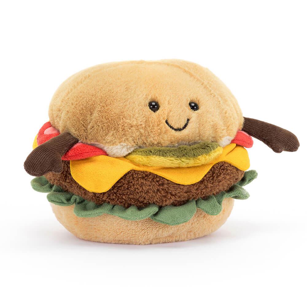 Amuseables Jellycat Burger 12cm x 12cm x 11cm Marrom | México  0354YTSBO