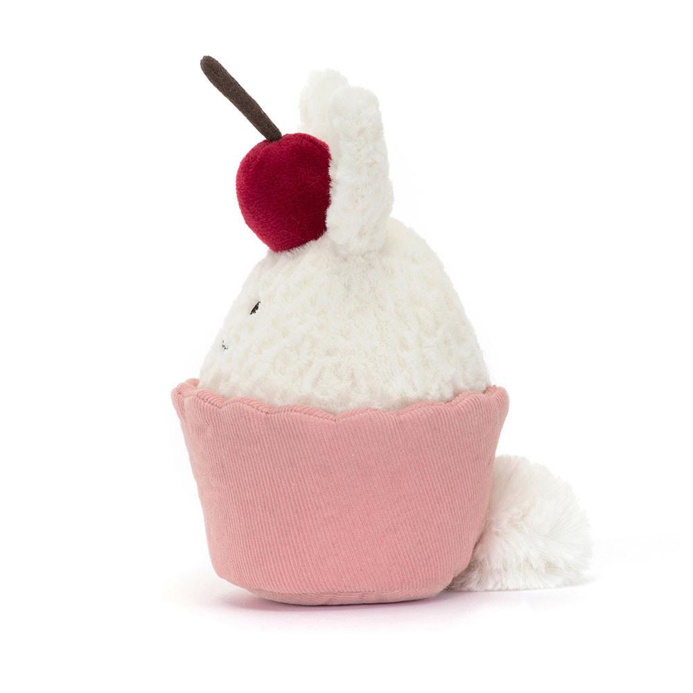 Amuseables Jellycat Dainty Dessert Bunny Cupcake 14cm x 10cm x 9cm Blancos | México  4519RNGFW