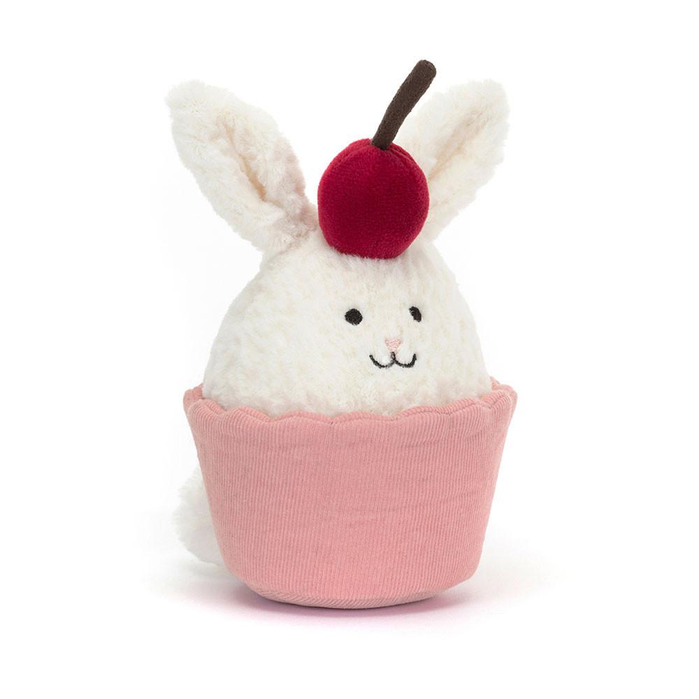 Amuseables Jellycat Dainty Dessert Bunny Cupcake 14cm x 10cm x 9cm Blancos | México  4519RNGFW