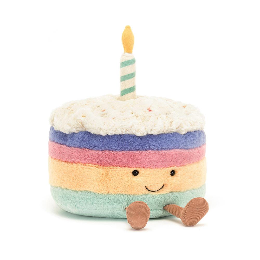 Amuseables Jellycat Rainbow Birthday Cake 26cm x 21cm x 21cm Azules | México  7029XFBSN