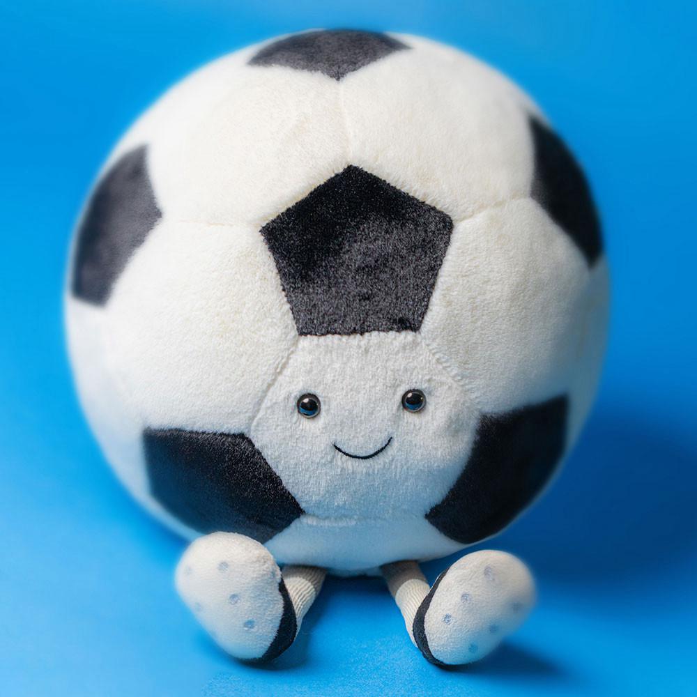 Amuseables Jellycat Sports Football 31cm x 21cm x 21cm Blancos | México  1475RMUPK