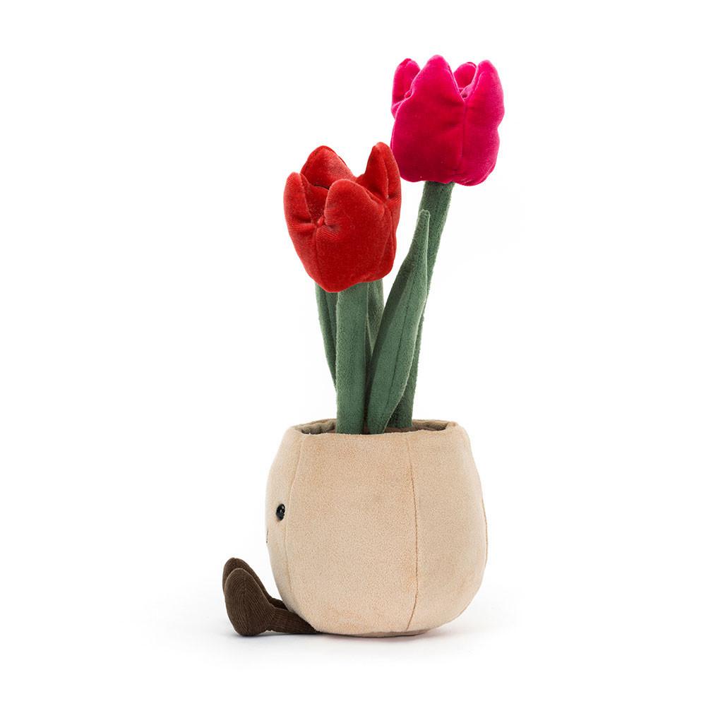 Amuseables Jellycat Tulip Pot 30cm x 11cm x 11cm Rojos | México  8359OWTQP