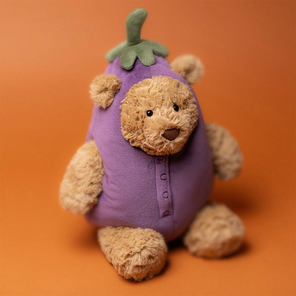 Animals Jellycat Bartholomew Bear Aubergine 30cm x 15cm x 14cm Marrom | México  6398WMNJL