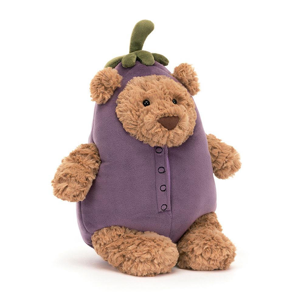 Animals Jellycat Bartholomew Bear Aubergine 30cm x 15cm x 14cm Marrom | México  6398WMNJL