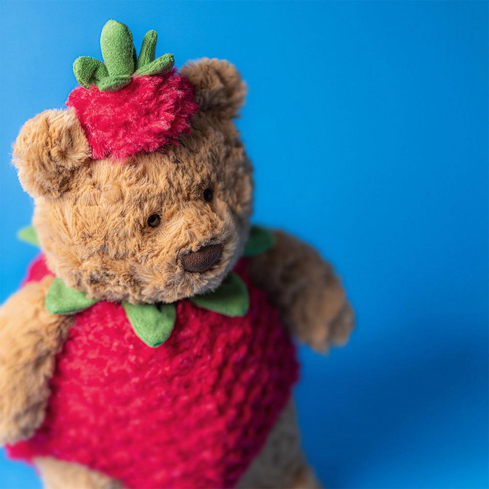 Animals Jellycat Bartholomew Bear Strawberry 26cm x 12cm x 8cm Marrom | México  1294DLYSU