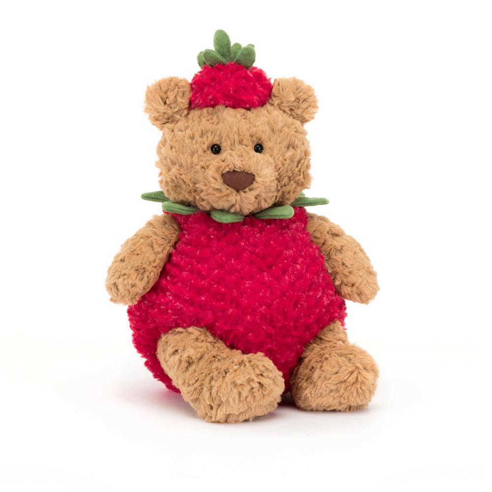 Animals Jellycat Bartholomew Bear Strawberry 26cm x 12cm x 8cm Marrom | México  1294DLYSU