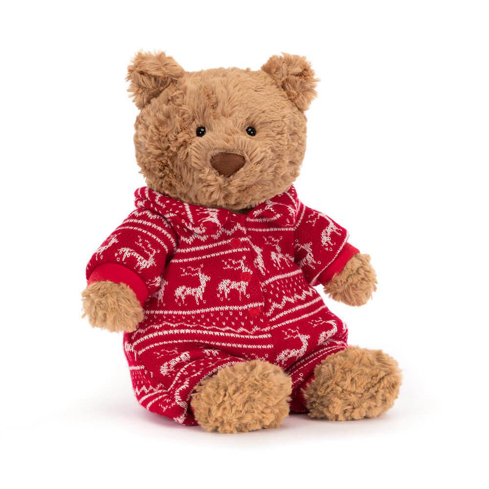 Animals Jellycat Bartholomew Bear Winter Pyjamas 26cm x 12cm x 8cm Marrom | México  5321KXZOF