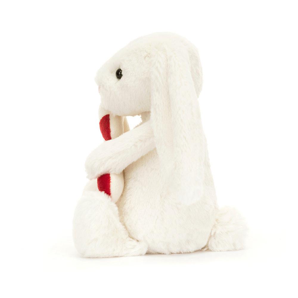 Animals Jellycat Bashful Bunny with Candy Cane 7.1in x 3.5in x 3.1in Blancos | México  7231DOLTX