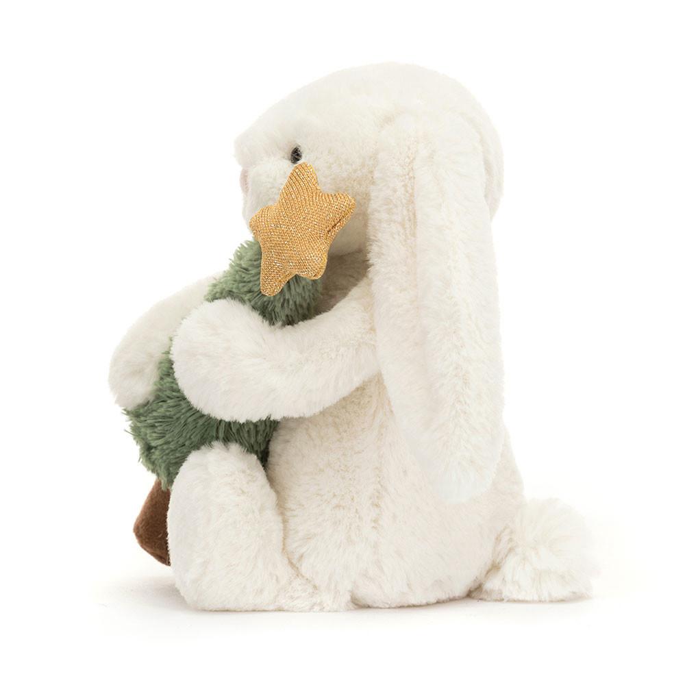 Animals Jellycat Bashful Bunny with Christmas Tree 7.1in x 3.5in x 3.1in Blancos | México  7096UEWQN