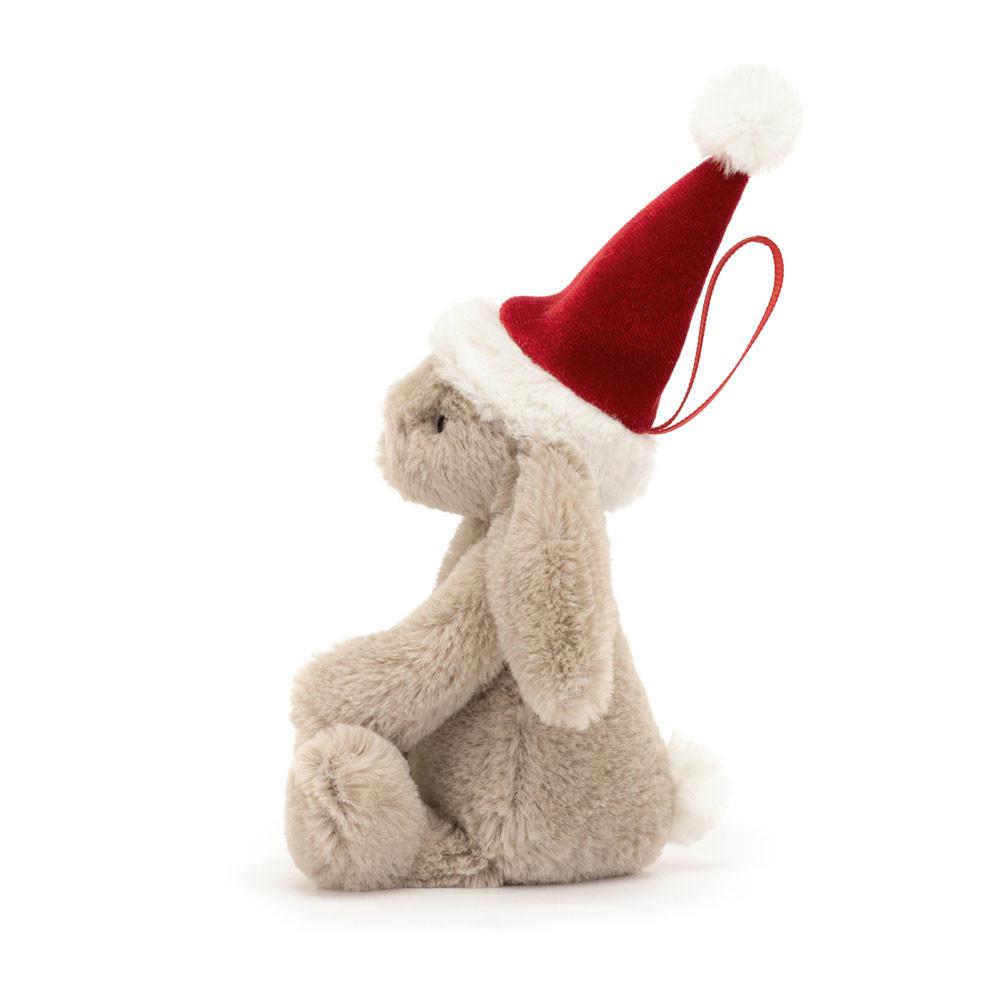 Animals Jellycat Bashful Christmas Bunny Decoration 13cm x 6cm x 4cm Beige | México  3279TSPHL